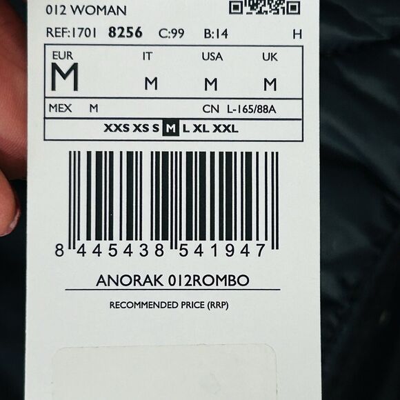 Mango MNG Quilted Coat Size M Black Puffer Mid Length Jacket Snaps - Picture 7 of 8